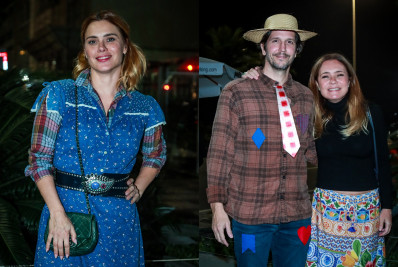 Carolina Dieckmann, Adriana Esteves e mais famosos curtem festa junina no Rio