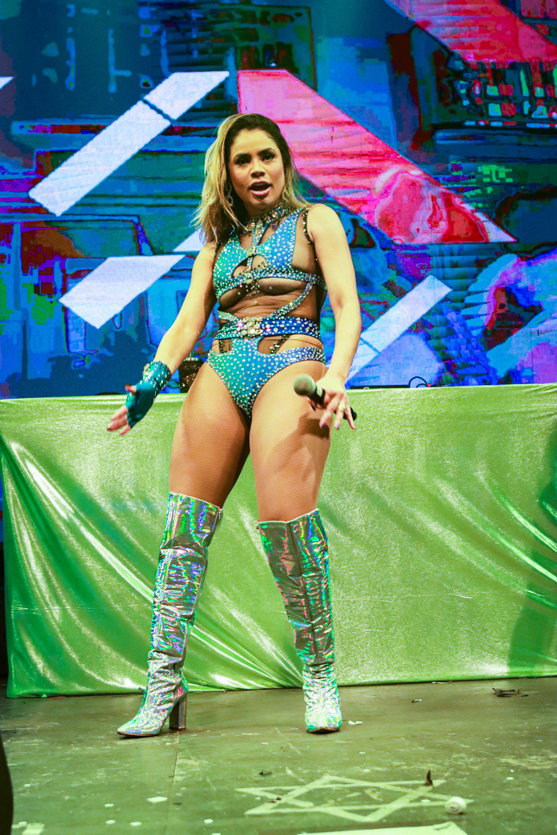 Lexa se apresentou em festa na quadra da Unidos da Tijuca, neste sábado - Ag. News