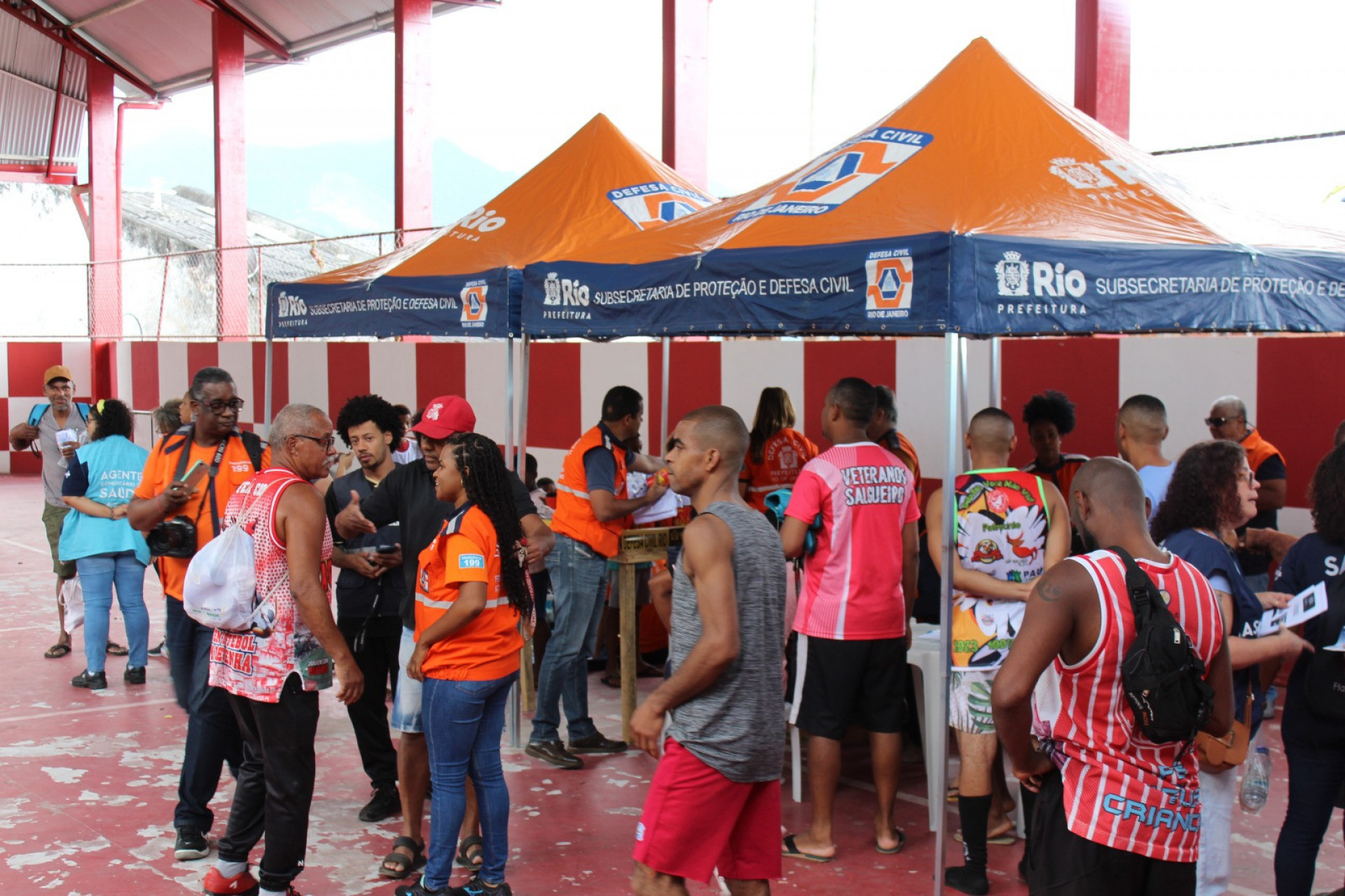 A base principal do simulado foi o Morro do Salgueiro, na Tijuca, onde cerca de 300 moradores participaram do treinamento - Divulgação/Defesa Civil