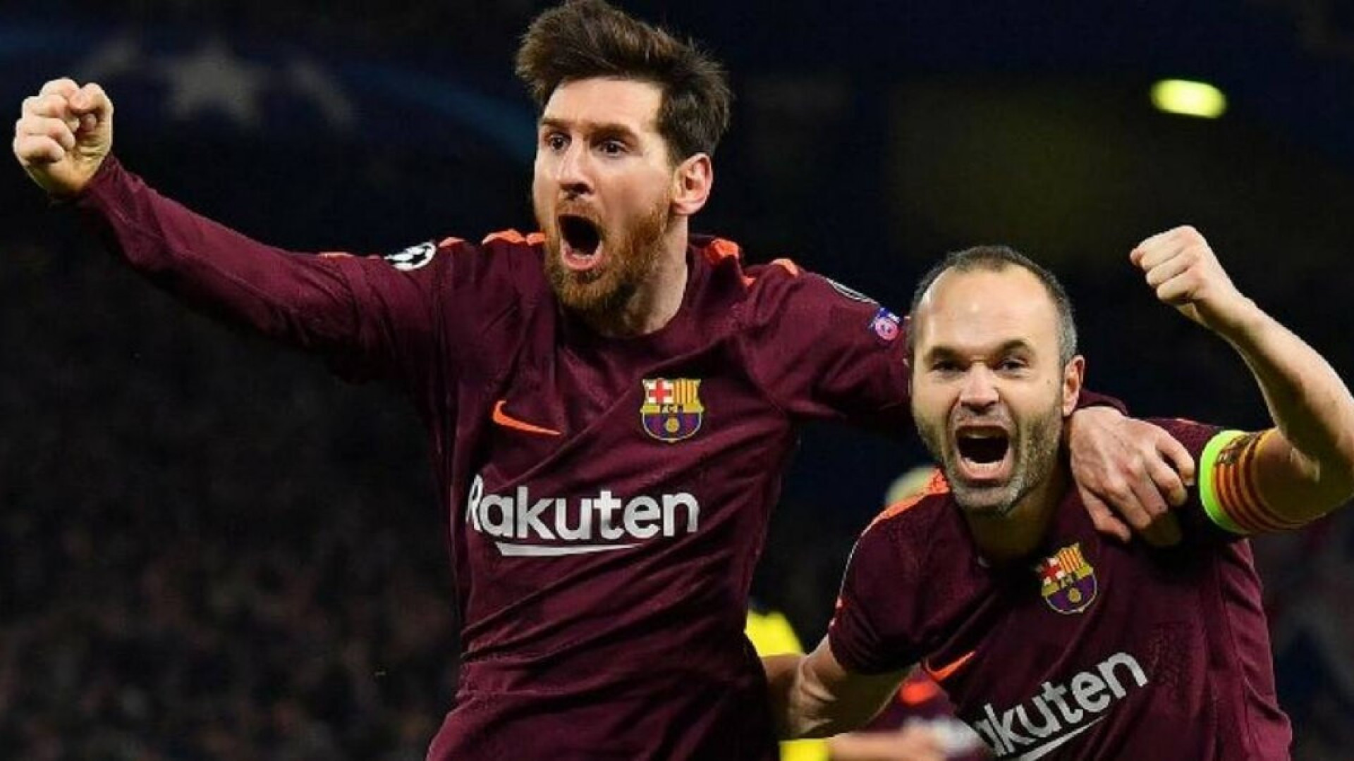 Messi e Iniesta foram multicampe&otilde;es pelo Barcelona - Ben Stansall / AFP