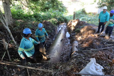 Fiscalização de companhia encontra ligações irregulares em adutora