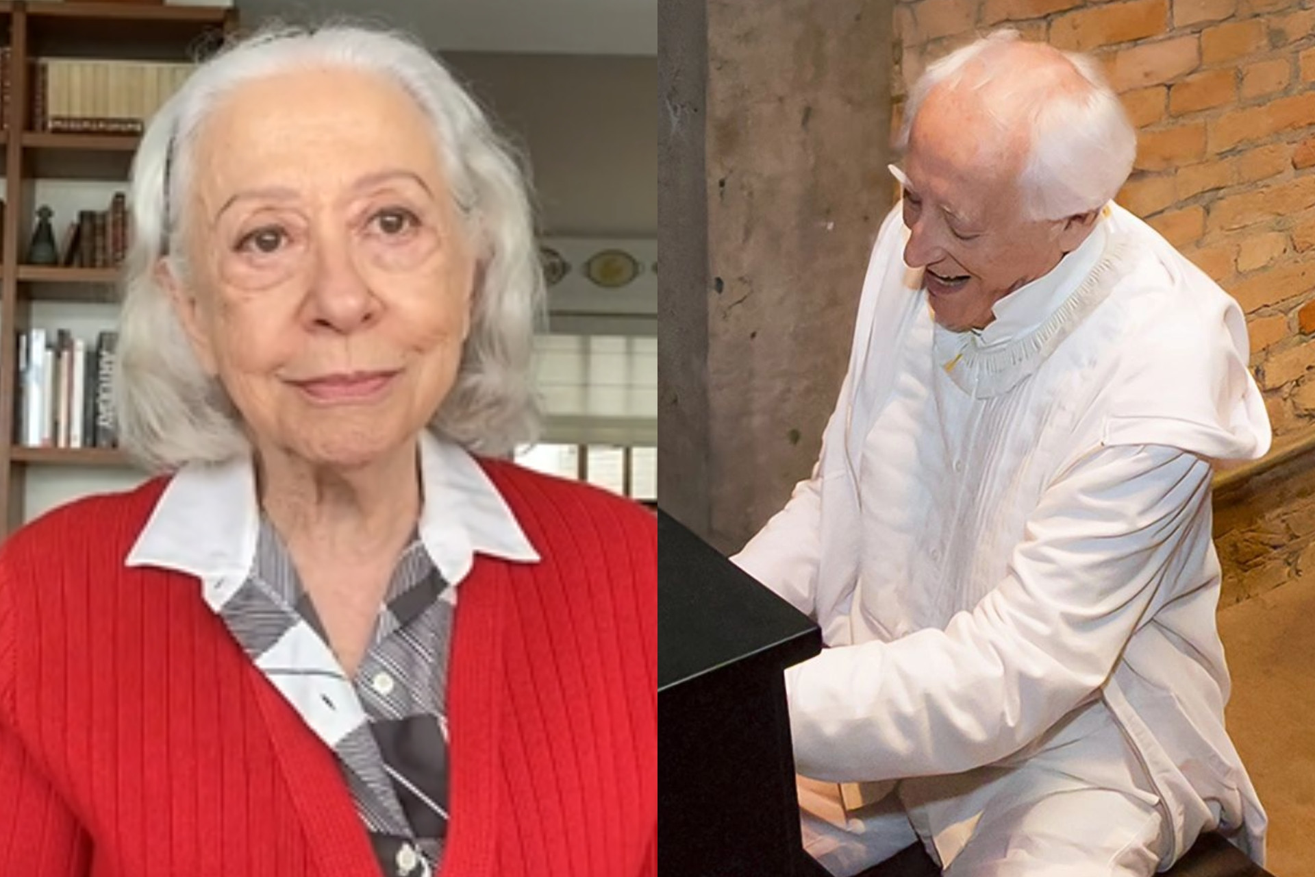 Fernanda Montenegro envia recado carinhoso para Zé Celso, internado após sofrer queimaduras em incêndio - Montagem/TV Globo/Matheus José Maria