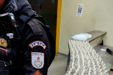 PM apreende mais de 180 pinos de cocaína em Barra Mansa