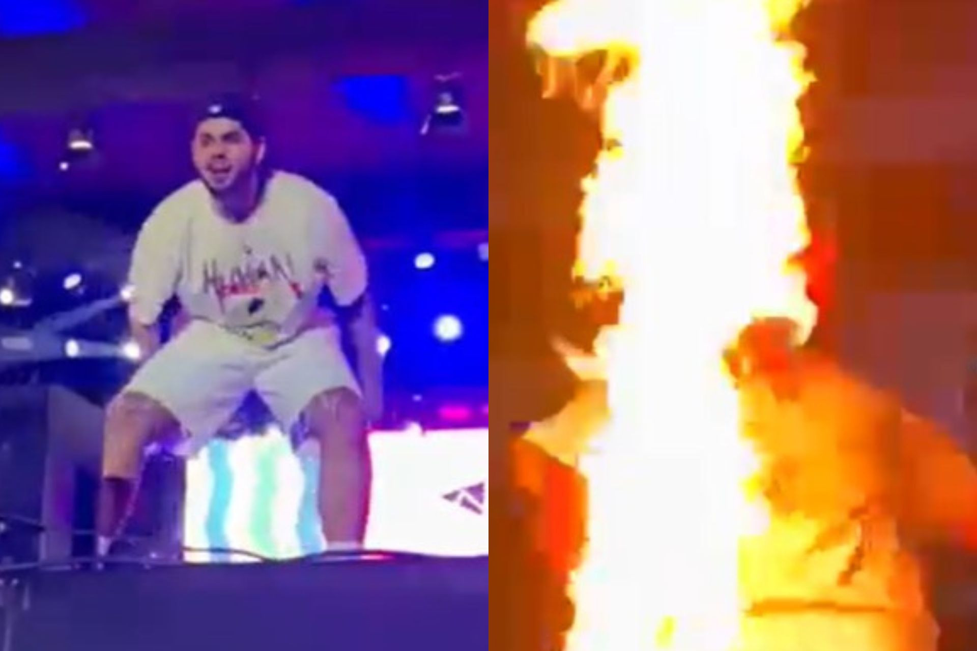 Zé Felipe quase tem rosto queimado em show no Pará - Reprodução Internet