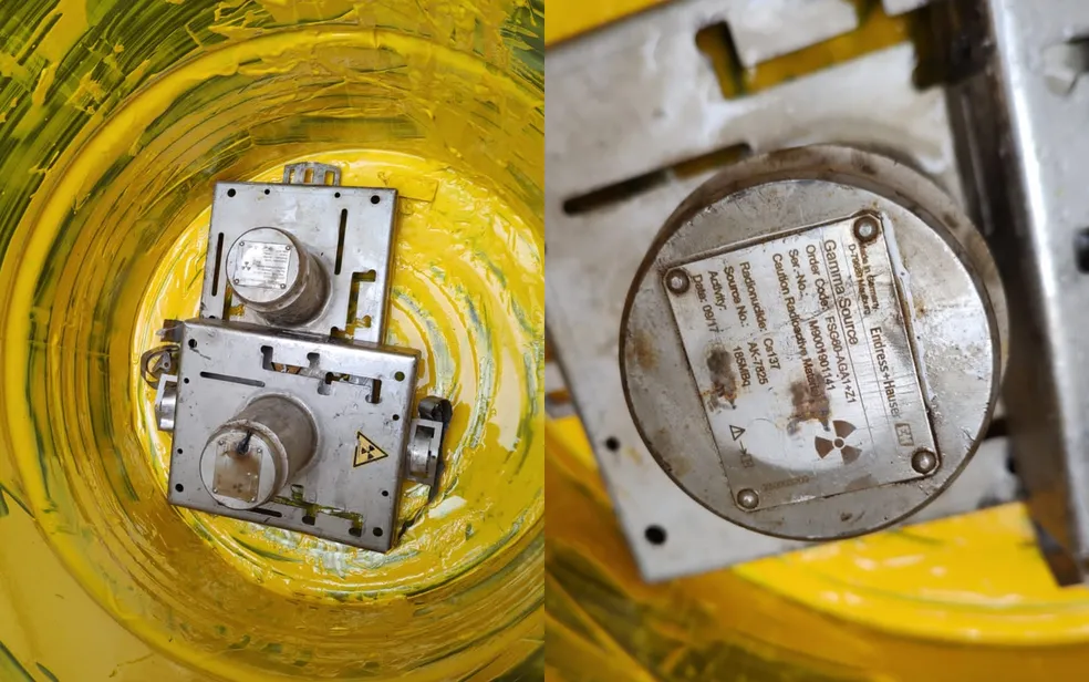 Fontes de césio furtadas em Minas são localizadas em São Paulo