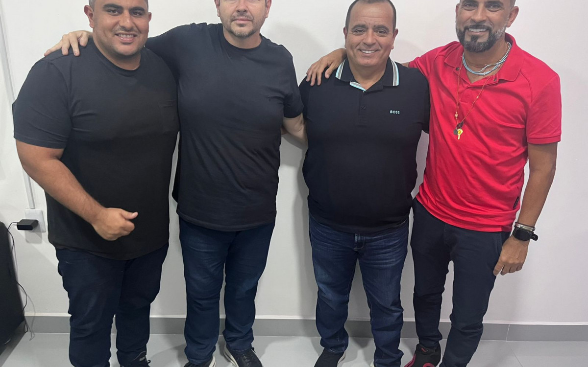 Presidente de Honra, Rodrigo Gomes, Marco Falleiros, presidente Reginaldo Gomes e Cristiano Bara