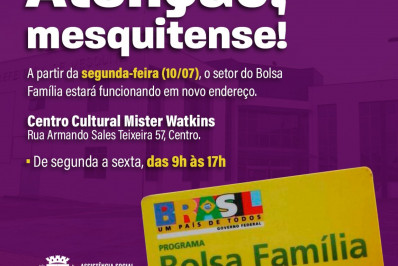 Departamento do Bolsa Família em Mesquita funcionará no Centro Cultural Mister Watkins