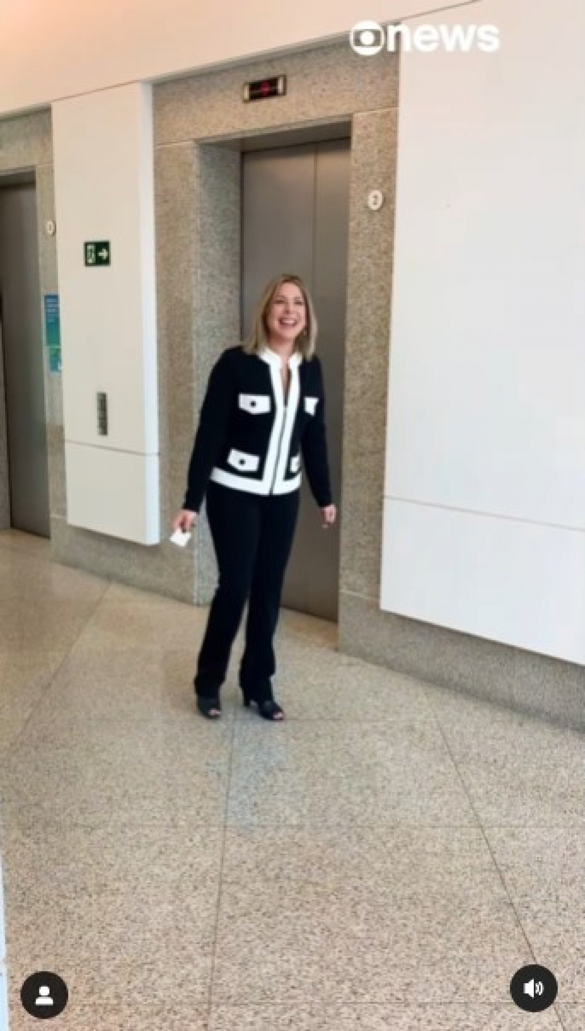 Daniela Lima chega na Globonews - Reprodução/Instagram