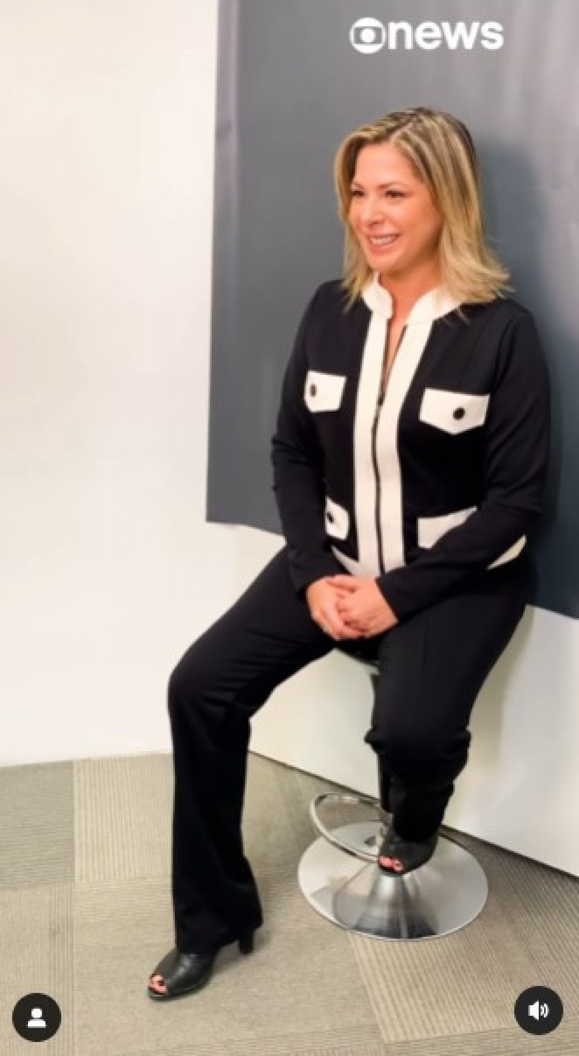 Daniela Lima chega na Globonews - Reprodução/Instagram