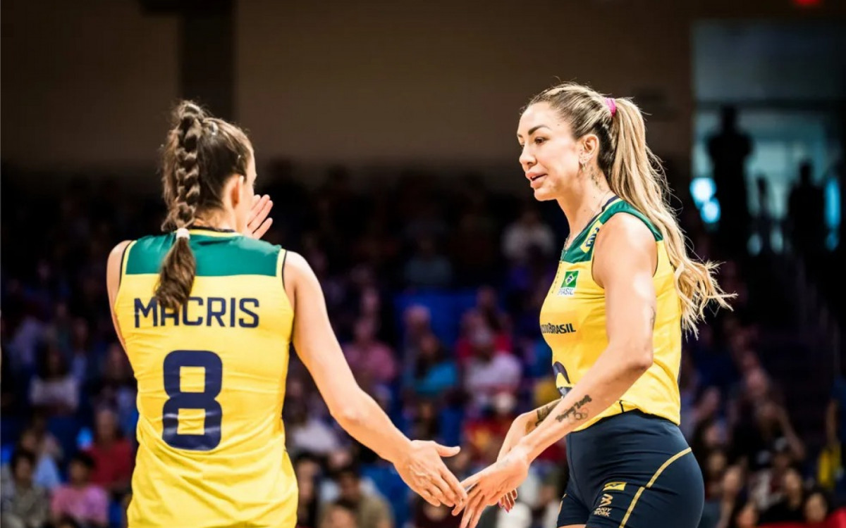 Seleção feminina de vôlei perde para a China na Liga das Nações