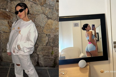 Bella Campos exibe o corpo escultural após treino