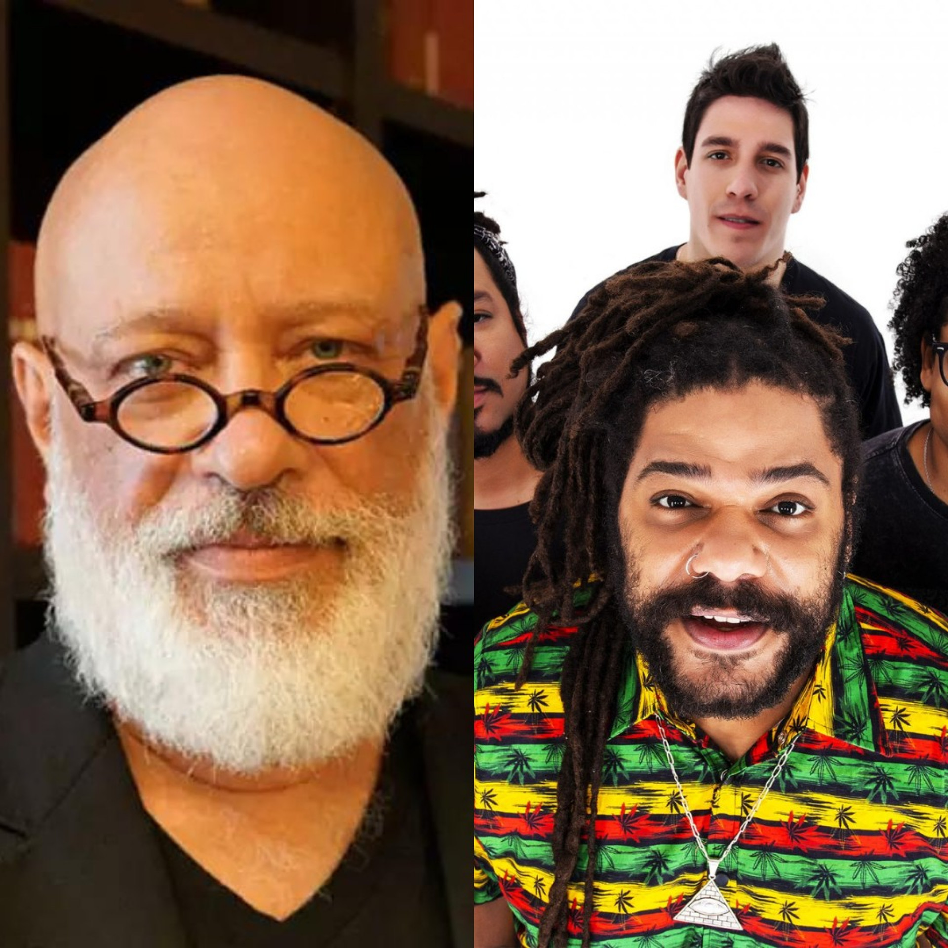 filósofo pernambucano Luiz Felipe Pondé e a banda Onze:20,