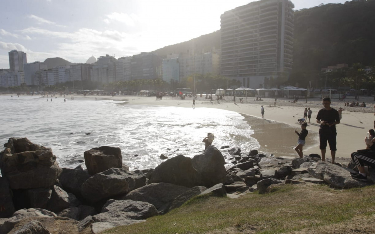 Vista da Mureta do Leme, na Praia do Leme - Reginaldo Pimenta / Agência O Dia