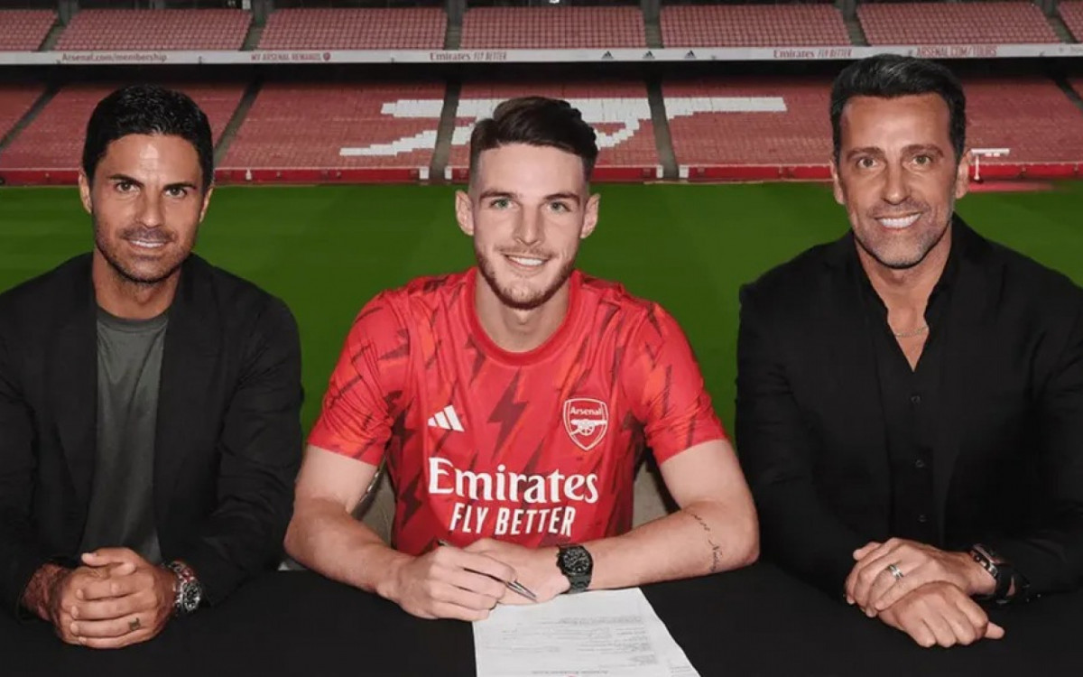 Declan Rice &eacute; o novo refor&ccedil;o do Arsenal