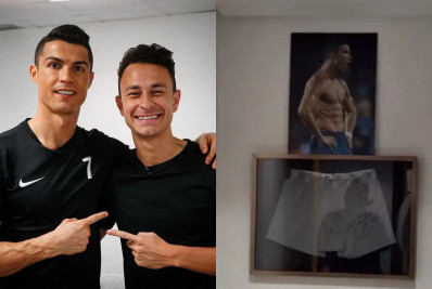 Fred Bruno revela que tem cueca autografada por Cristiano Ronaldo; confira