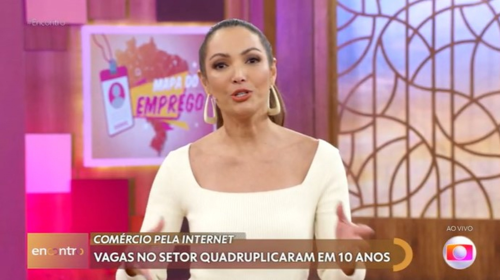 Patrícia Poeta no comando do 'Encontro' - Reprodução/Globo
