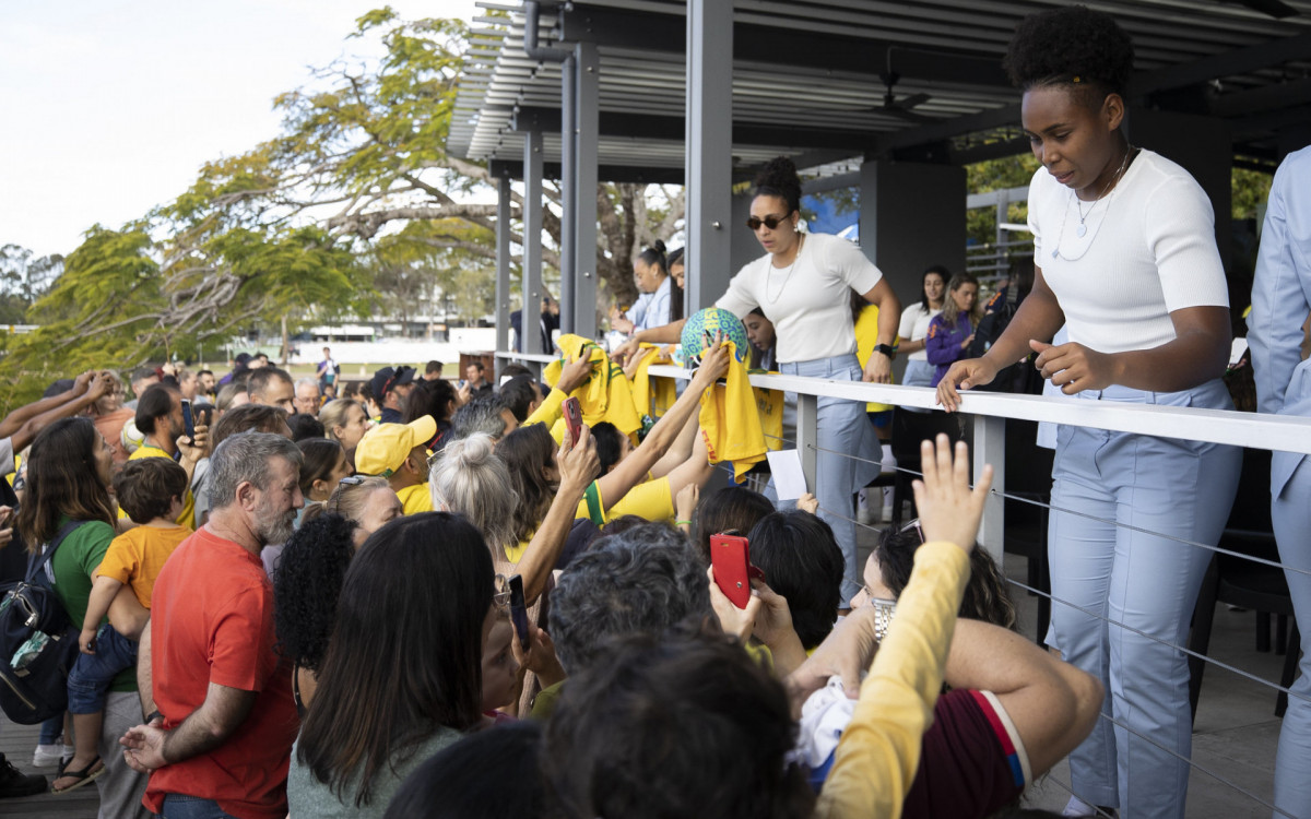 Apresenta&ccedil;&atilde;o oficial da Sele&ccedil;&atilde;o Feminina Principal em Brisbane para Copa do Mundo Feminina FIFA Austr&aacute;lia e Nova Zel&acirc;ndia 2023. 