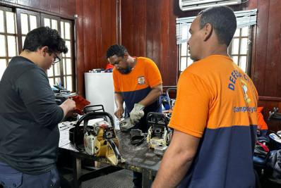 Defesa Civil investe em treinamentos de agentes para ações que envolvam motosserra
