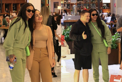 Ludmilla é tietada por fãs em shopping na Barra da Tijuca