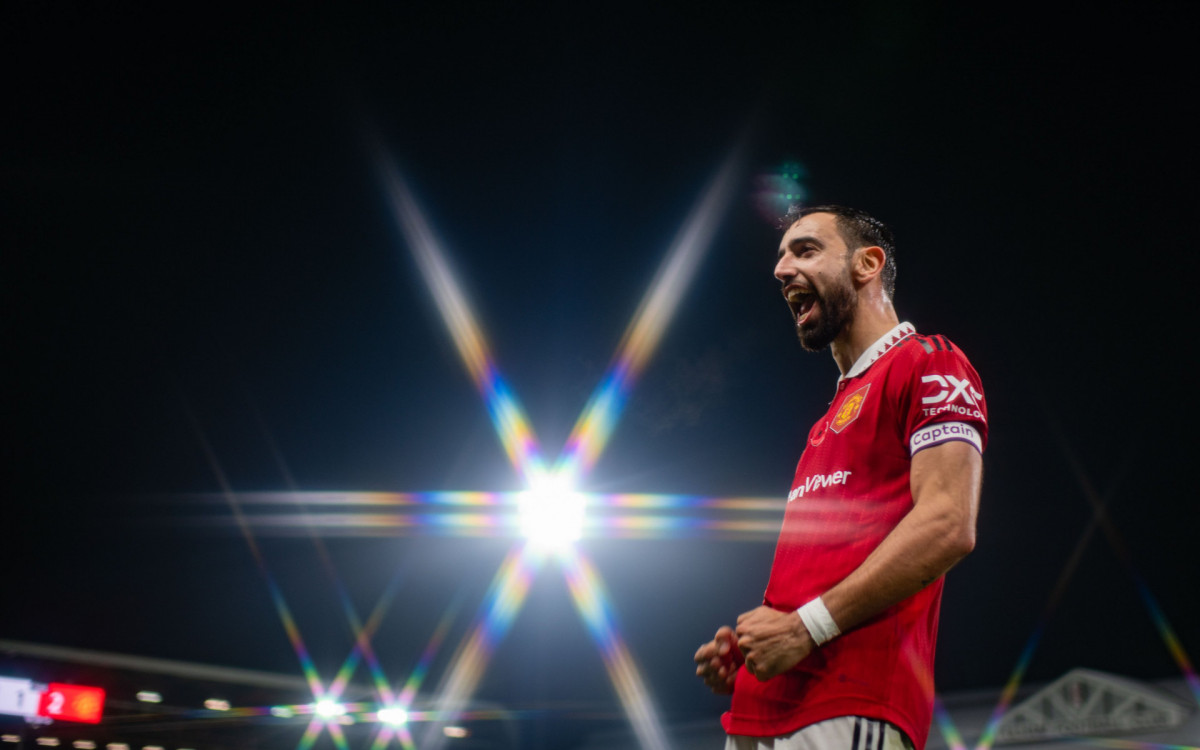 Bruno Fernandes durante jogador do Manchester United