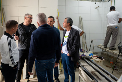 Rodrigo Drable acompanha obras do Pronto Socorro da Santa Casa