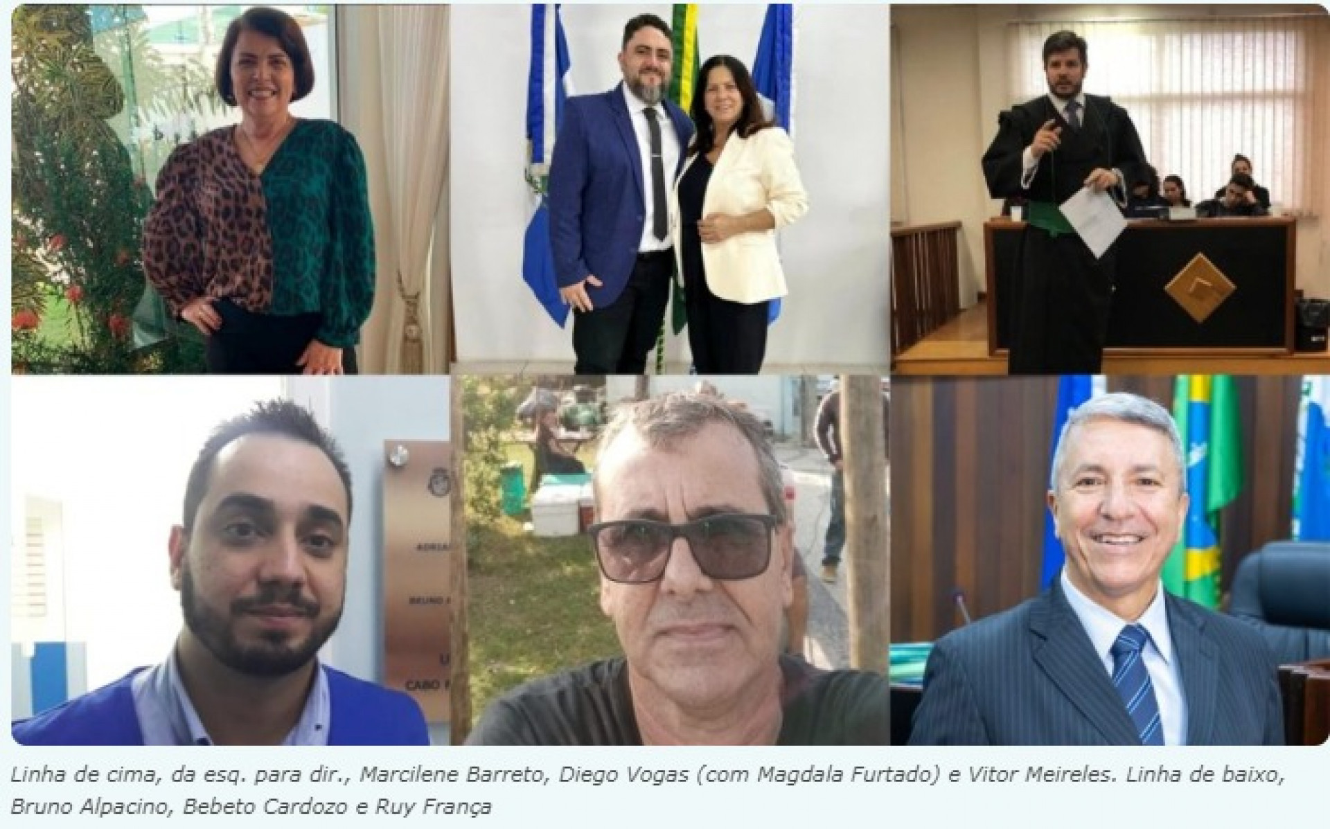 Marcilene Barreto, Diego Vogas, Vitor Meireles, Ruy França, Bebeto Cardozo e Bruno Alpacino (Em sentido horário) - Andrea Reys (RC24h)