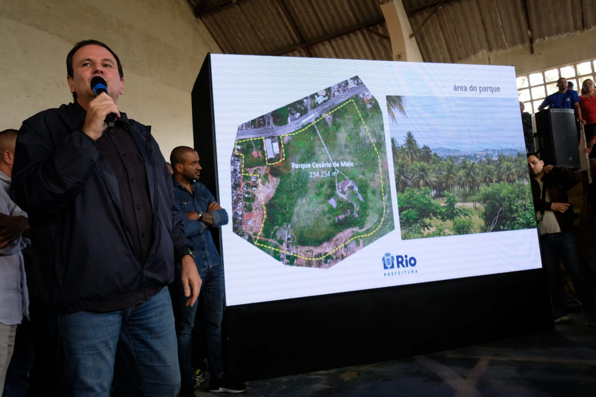 Prefeito Eduardo Paes apresentou o projeto na cerimônia de início das obras - Pedro Ivo/Agência O Dia
