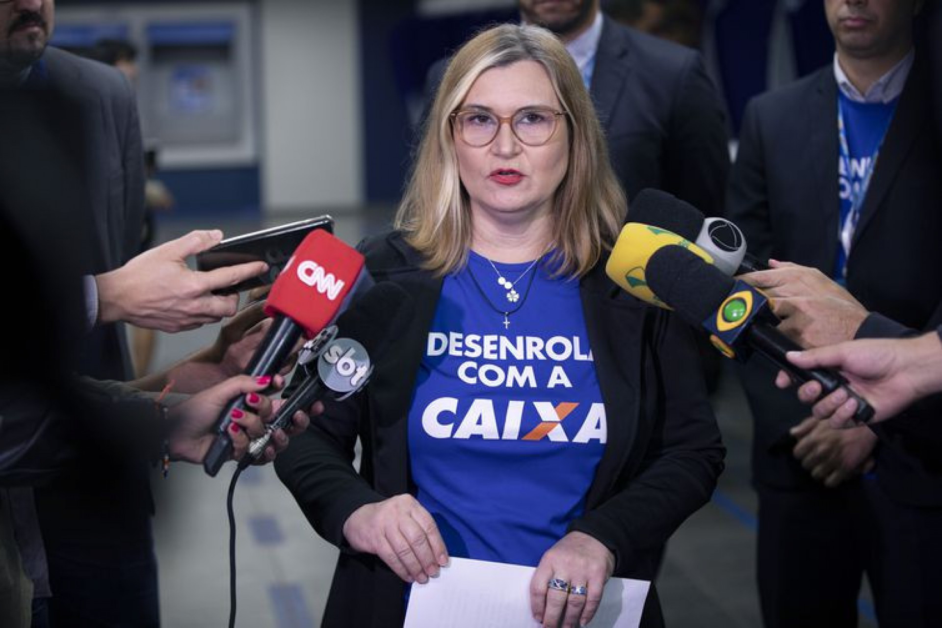 Presidente da Caixa, Rita Serrano fala com jornalistas sobre o Desenrola Brasil - Joédson Alves/Agência Brasil