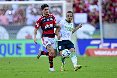 Flamengo sai atrás, mas arranca empate no fim com o América-MG