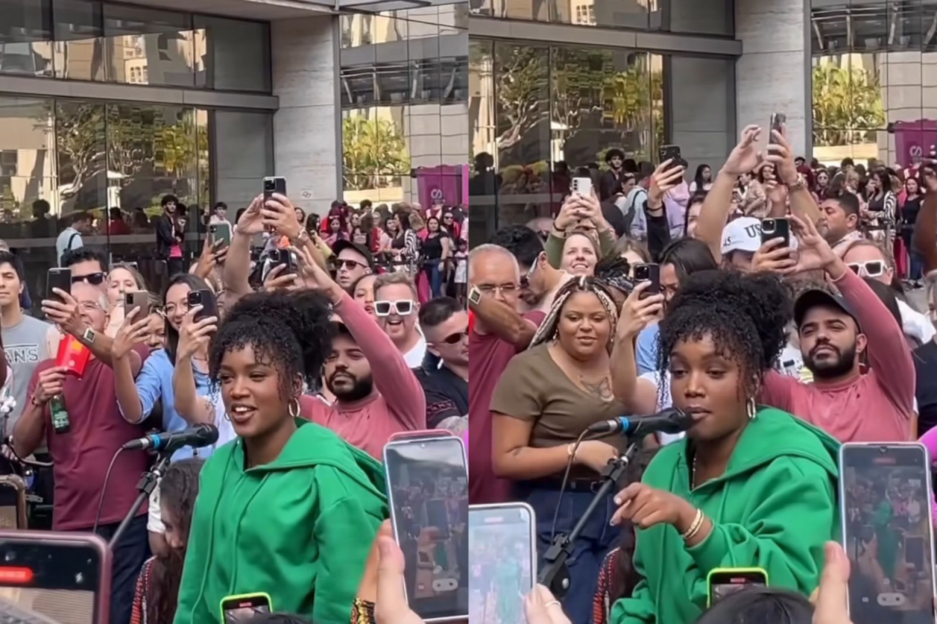 IZA faz pocket show na Avenida Paulista  - Reprodução / Instagram 