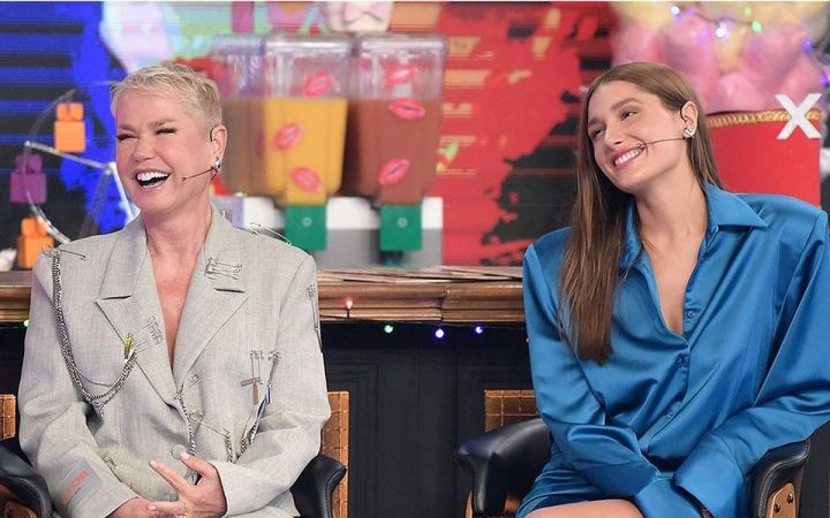 Xuxa e a filha, Sasha, no 'Doming&atilde;o'