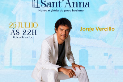 Show de Jorge Vercillo embala os Festejos da Padroeira de Búzios nesta terça-feira