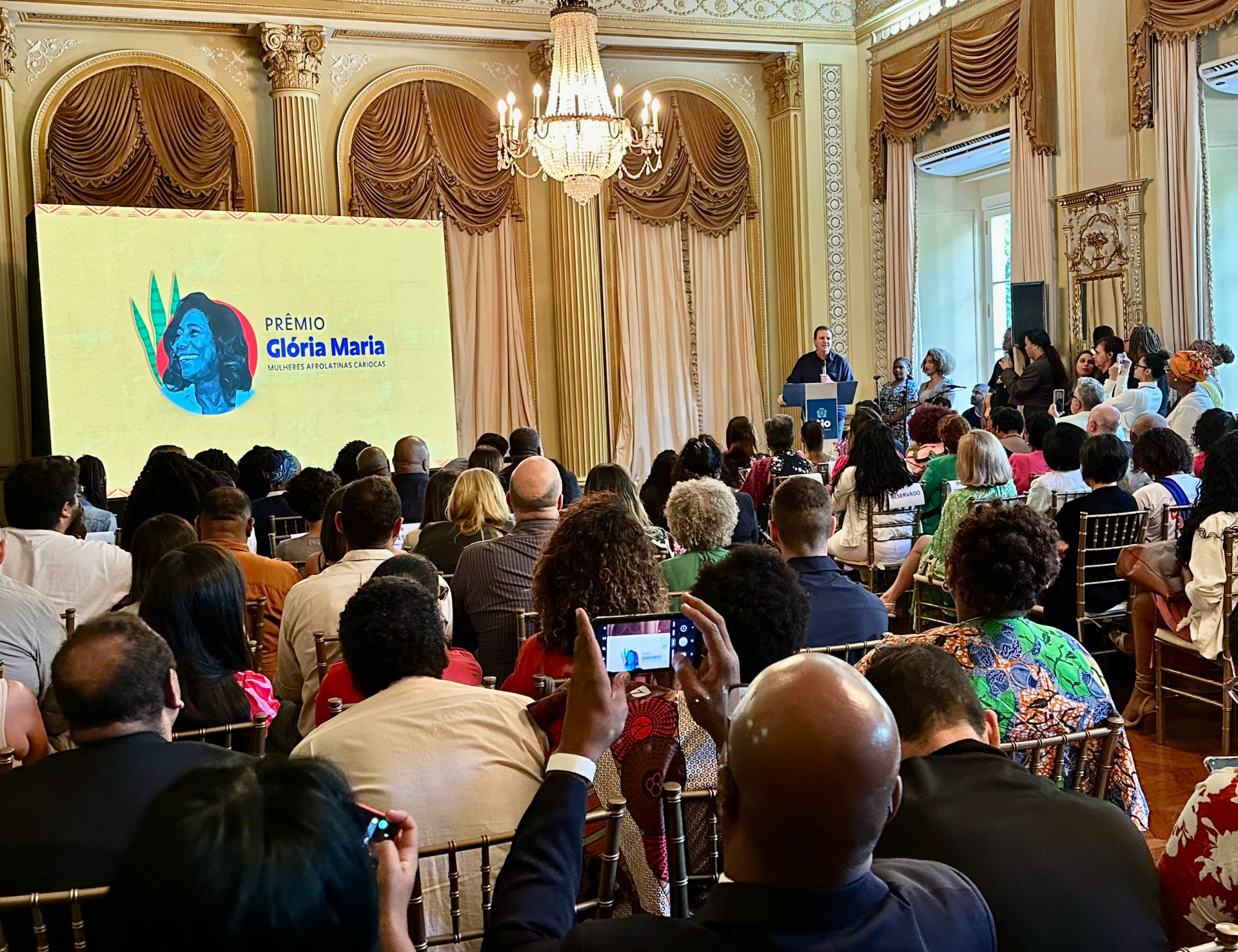 Prefeitura do Rio realizou a primeira edição do Prêmio Glória Maria no Palácio da Cidade, em Botafogo, Zona Sul do Rio, nesta terça-feira (25), Dia da Mulher Negra Latino-Americana e Caribenha - Divulgação