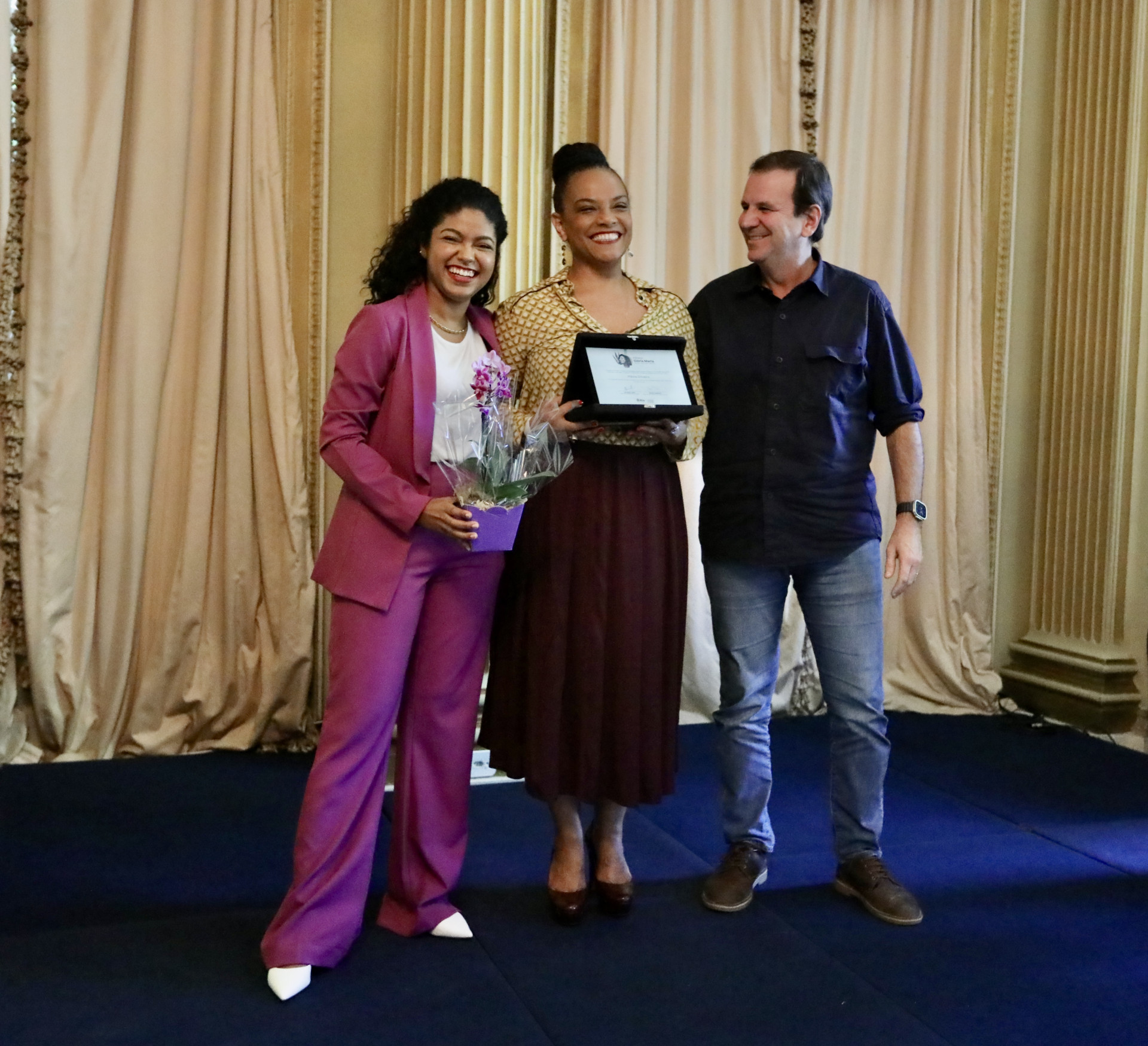 Prefeitura do Rio realizou a primeira edição do Prêmio Glória Maria no Palácio da Cidade, em Botafogo, Zona Sul do Rio, nesta terça-feira (25), Dia da Mulher Negra Latino-Americana e Caribenha - Divulgação