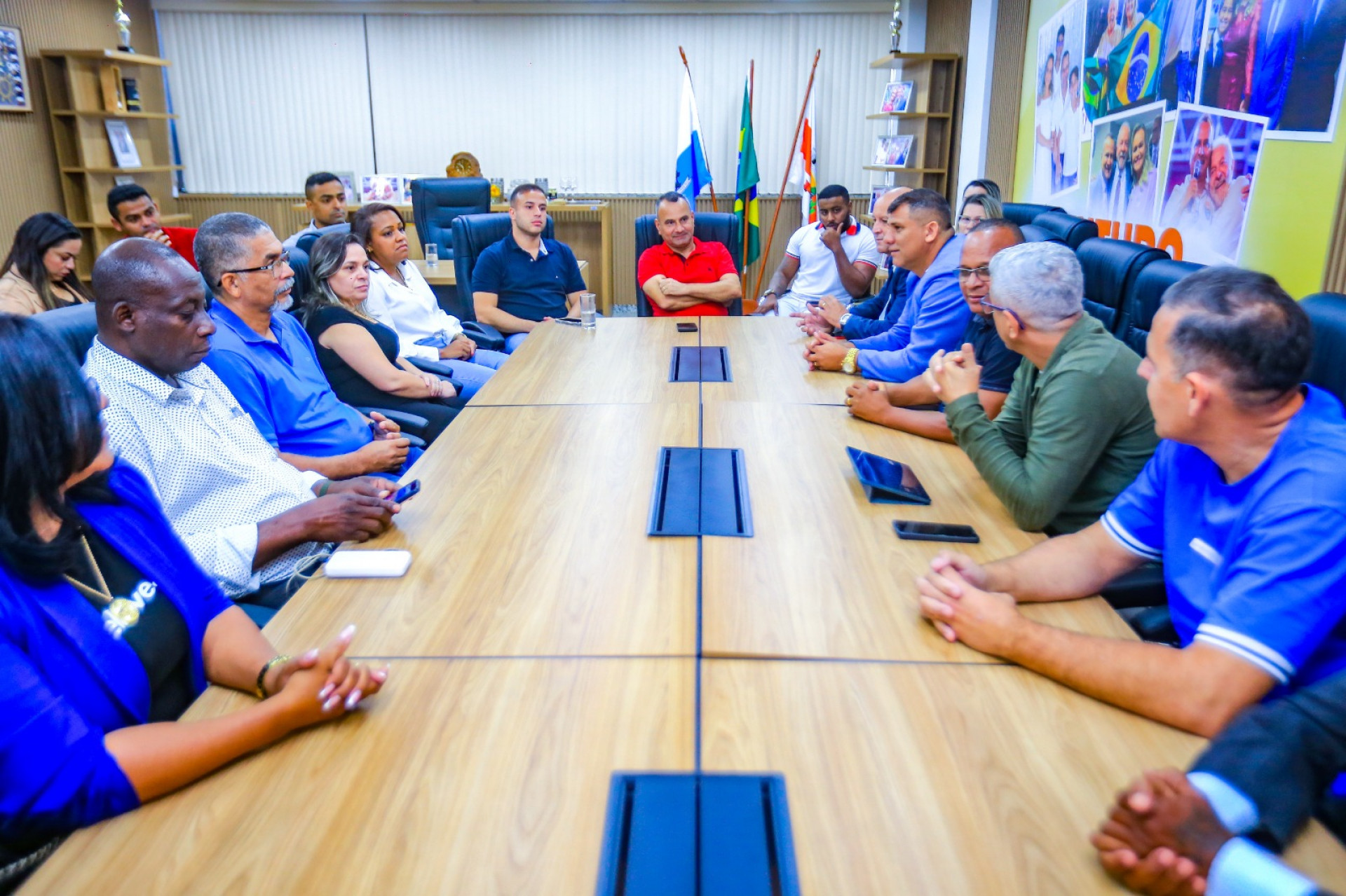 Na reuni&atilde;o, Waguinho disse ainda que o presidente Lula n&atilde;o perseguiu e nem perseguir&aacute; os evang&eacute;licos - Rafael Barreto / PMBR