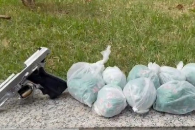 PM apreende drogas e pistola em ação com suspeito ferido em Belford Roxo