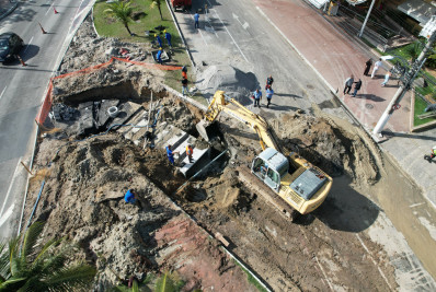 Macrodrenagem em Charitas tem mais um trecho de obra concluido