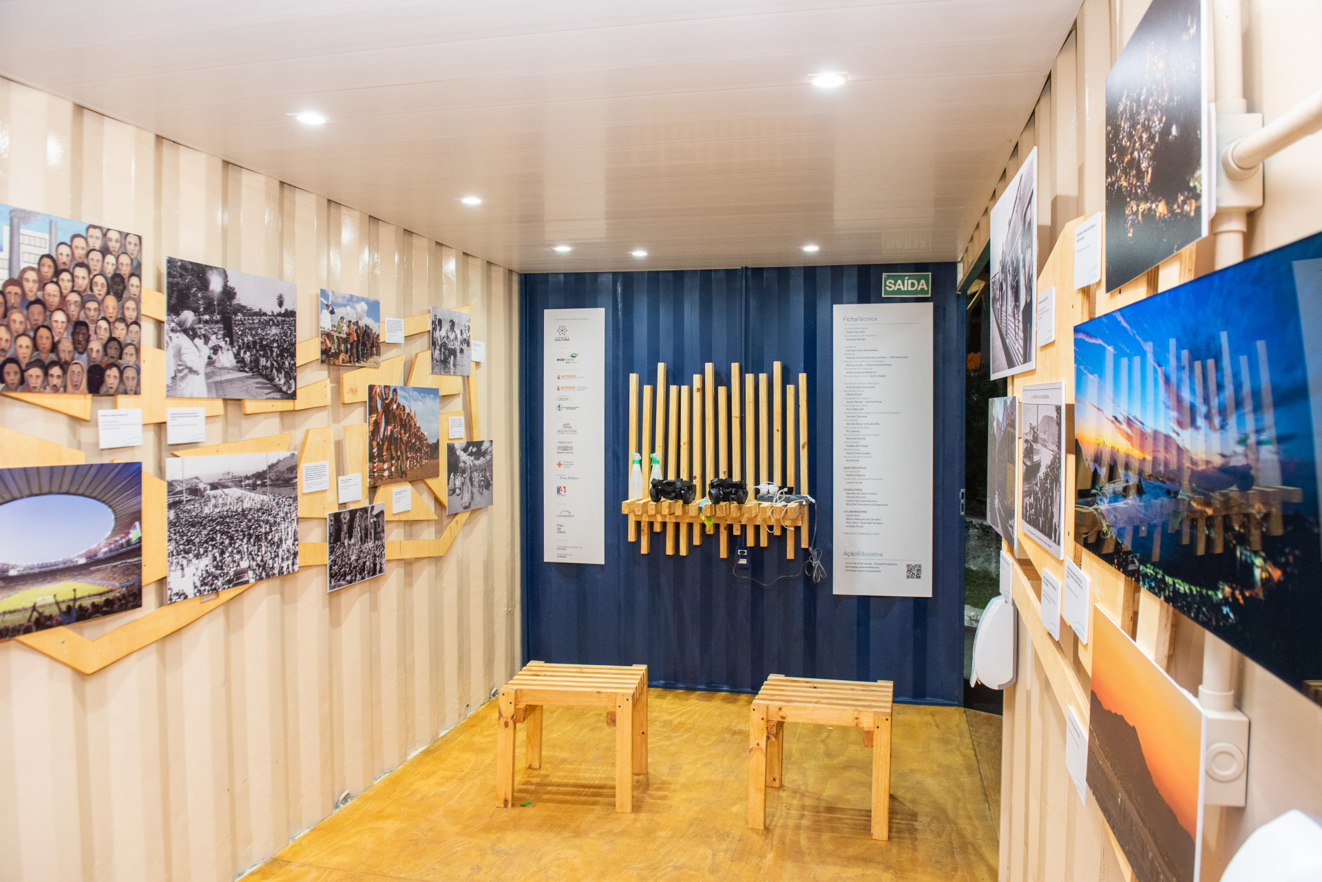 Convidando o público a refletir sobre ações que impactam no futuro, a exposição passeia pela cronologia da construção da Ponte, inaugurada em 1974. - Andre Cyriaco