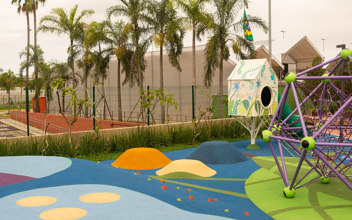 A fazenda urbana BeGreens possui um parque de diversões educativo no Via Parque Shopping, na Barra da Tijuca - Divulgação / BeGreen