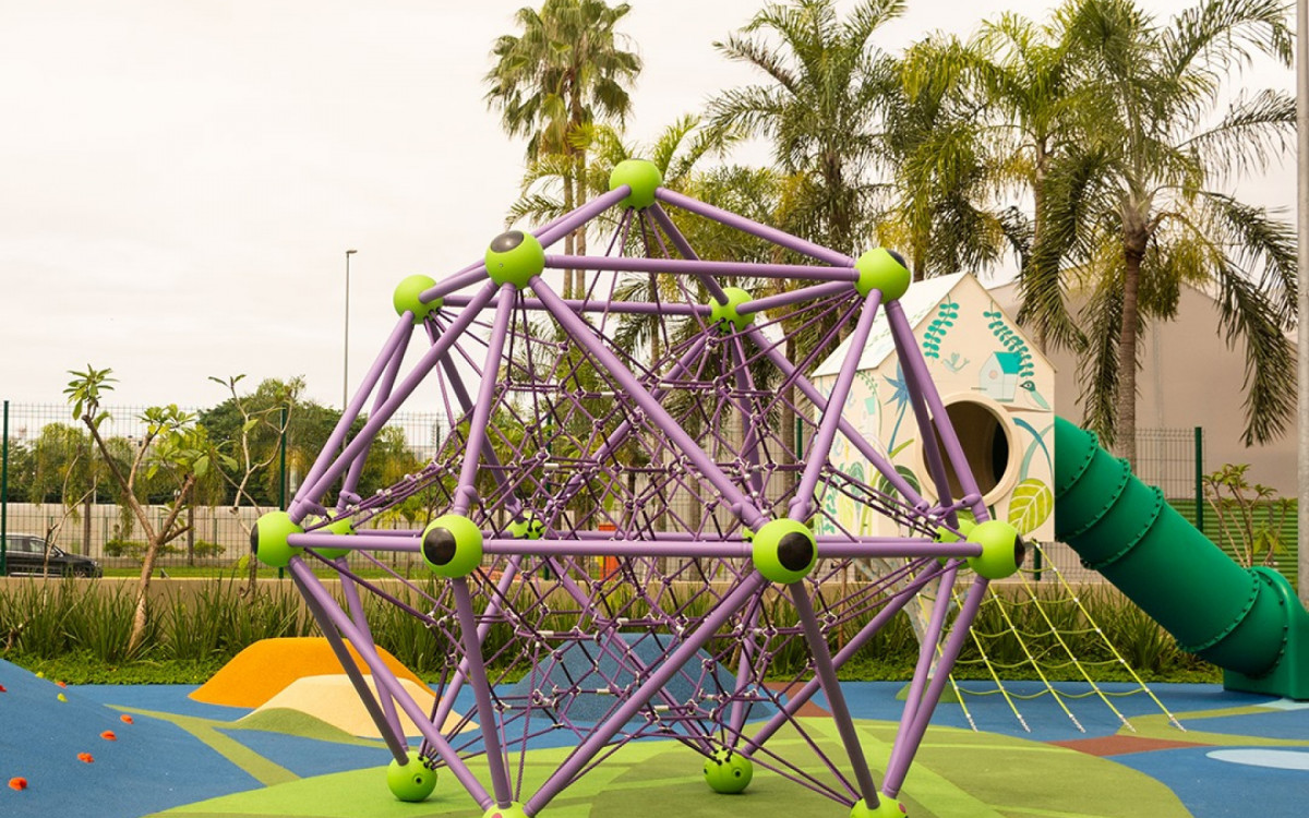 A fazenda urbana BeGreens possui um parque de diversões educativo no Via Parque Shopping, na Barra da Tijuca - Divulgação / BeGreen