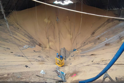 Explosão em Palotina: bombeiros ainda buscam uma vítima sob dez toneladas de milho