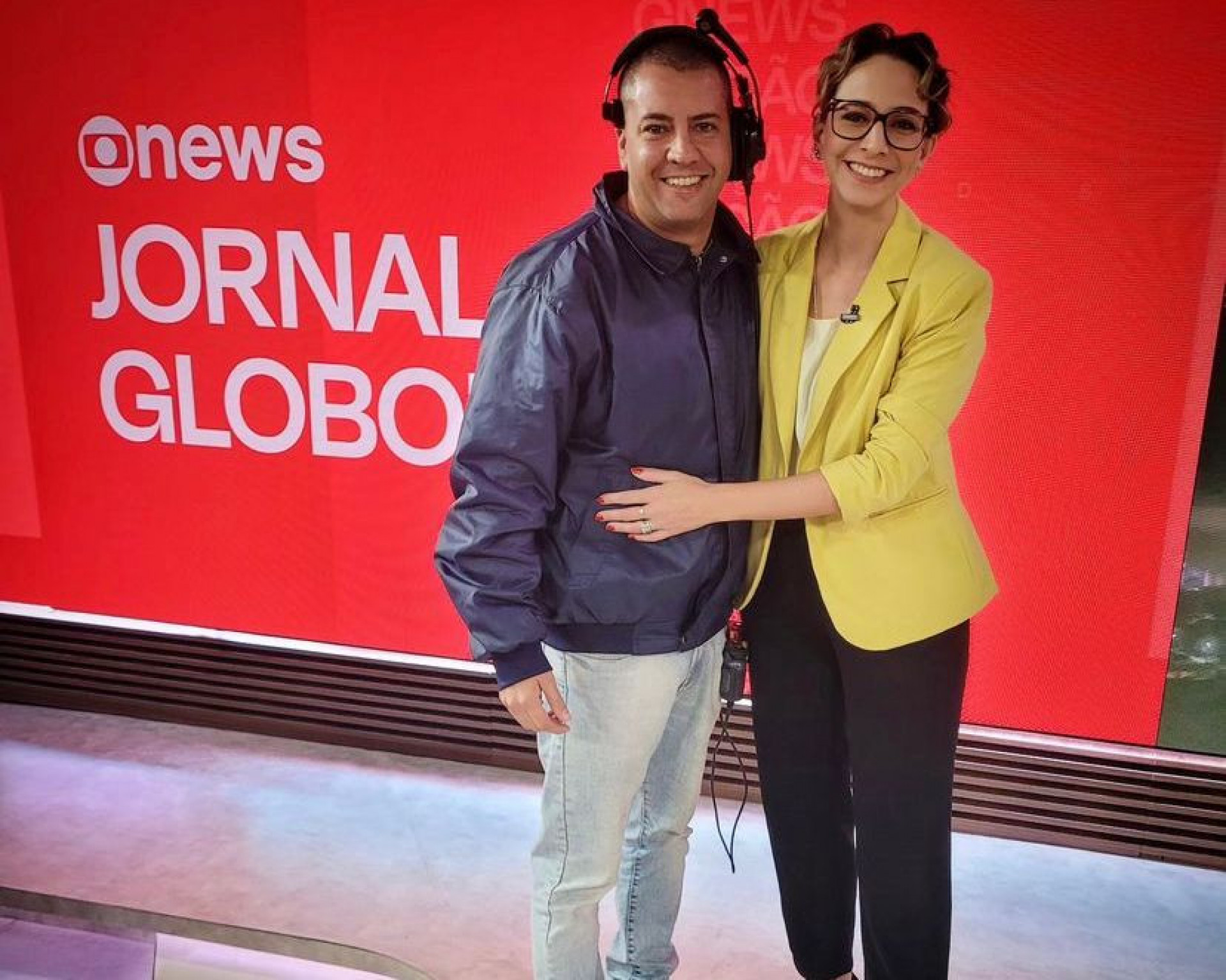 Narayanna Borges durante o 'Jornal GloboNews' - Reprodução/Instagram