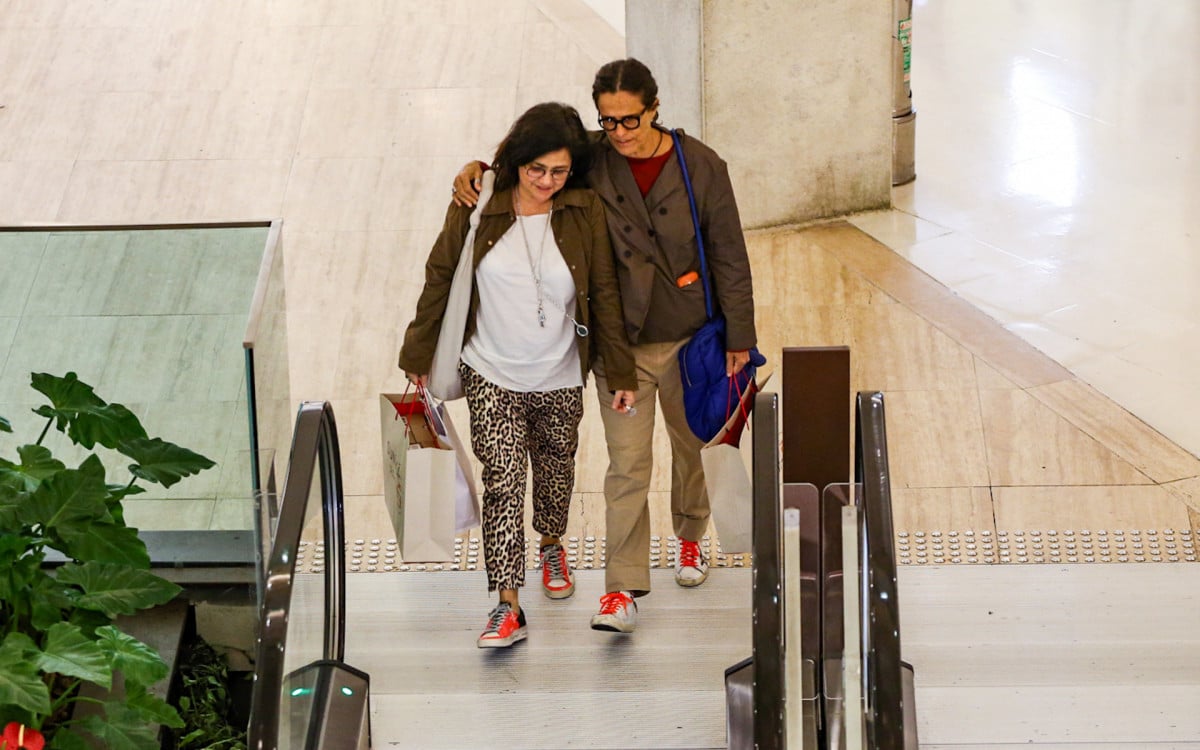 Zélia Ducan e Flavia Pedras passeiam em shopping na Zona Sul do Rio - Victor Chapetta / Ag. News