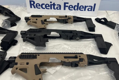 Receita Federal apreende 15 kits de conversão de pistolas em fuzis 