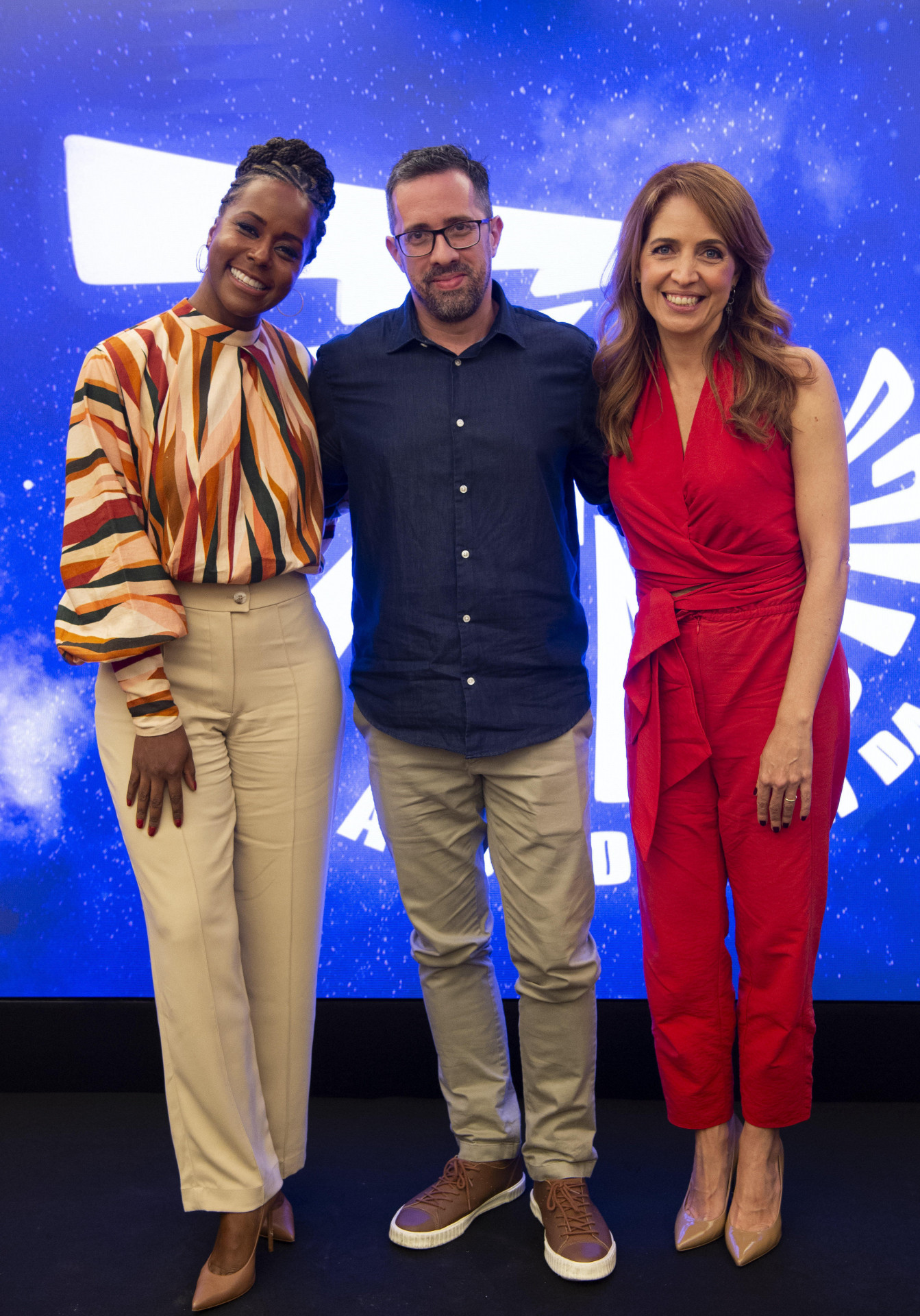 Maju Coutinho, o diretor Bruno Bernardes e Poliana Abritta - Globo/Estevam Avellar