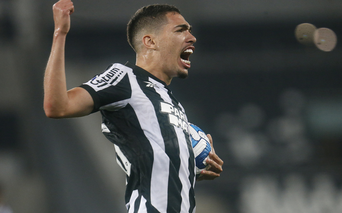 Hugo comemora gol marcado em vit&oacute;ria do Botafogo