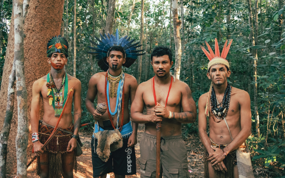 Xamã visita comunidade indígena - Divulgação