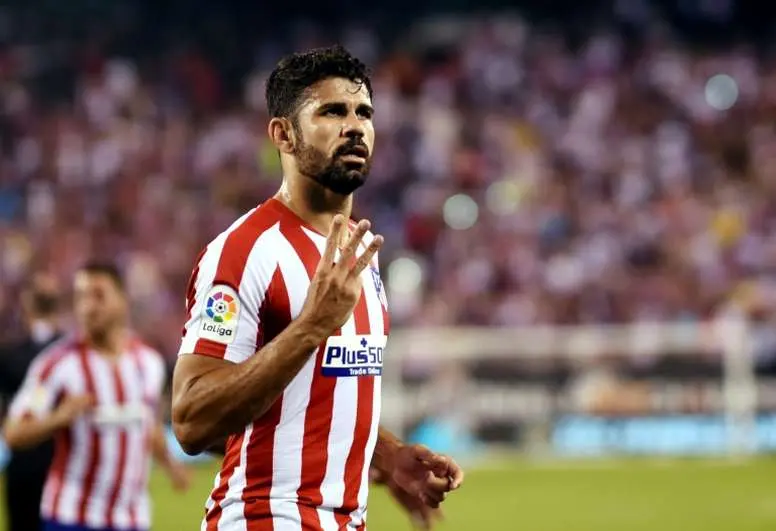 Diego Costa em ação quando jogava pelo Atlético de Madri