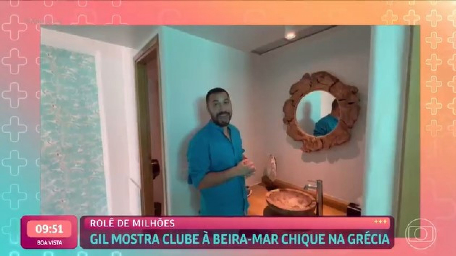 Gil do Vigor mostrou detalhes de viagem a Grécia - Reprodução/Globo