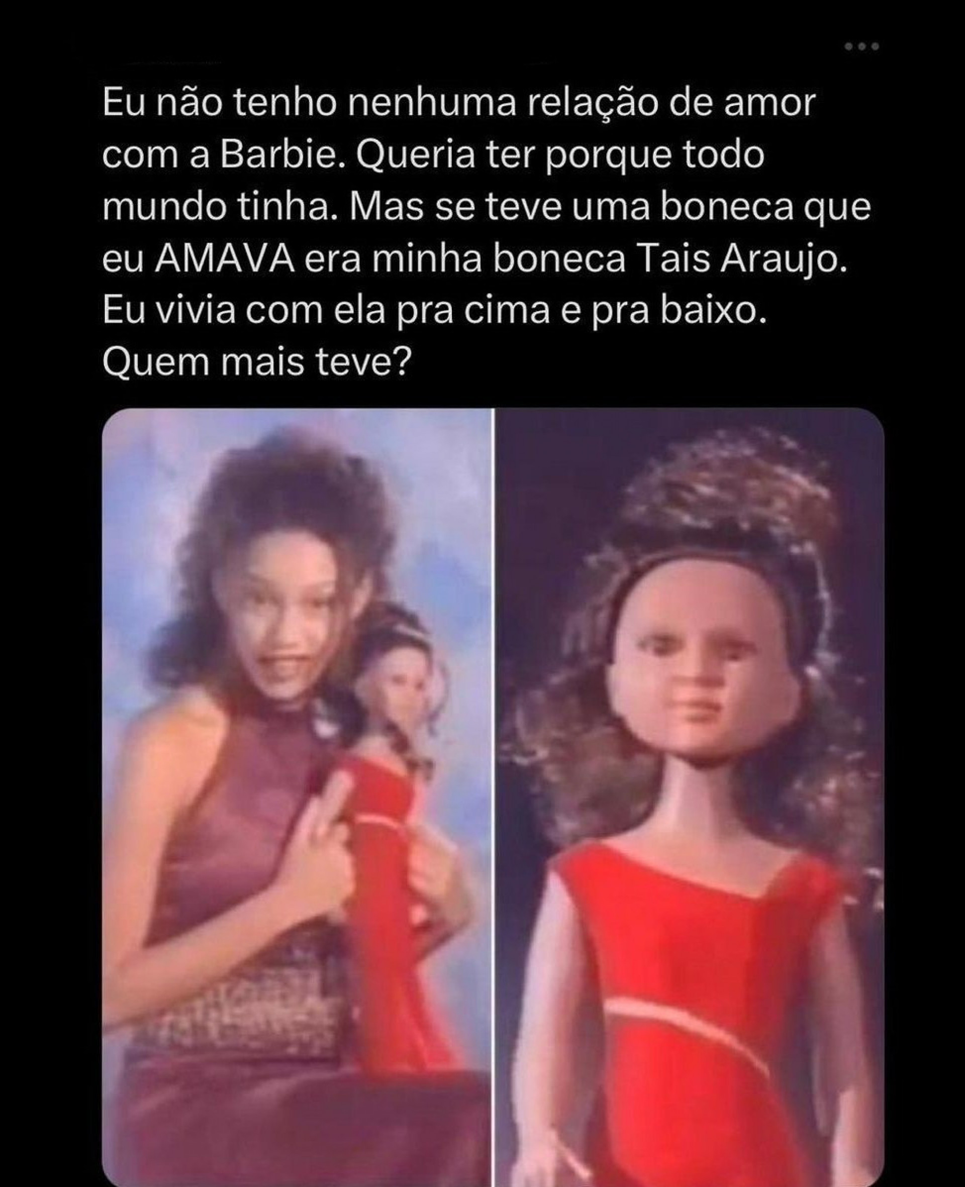 Taís Araújo relembra sua marca de bonecas - Reprodução/Instagram